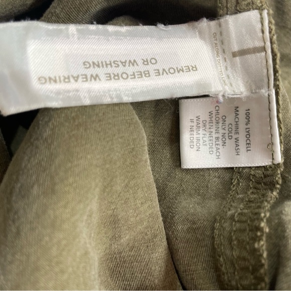 Ann Taylor Loft Olive Green Mini 100% Lyocell Skirt Women’s Medium Soft - Picture 5 of 6